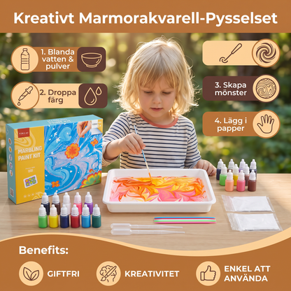 Kreativt Marmorakvarell-Pysselset