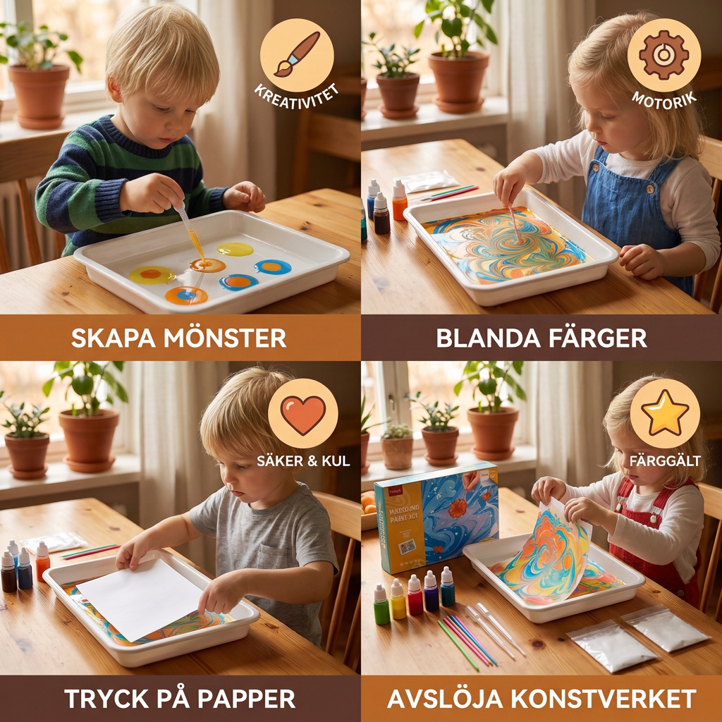 Kreativt Marmorakvarell-Pysselset