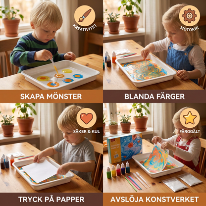 Kreativt Marmorakvarell-Pysselset