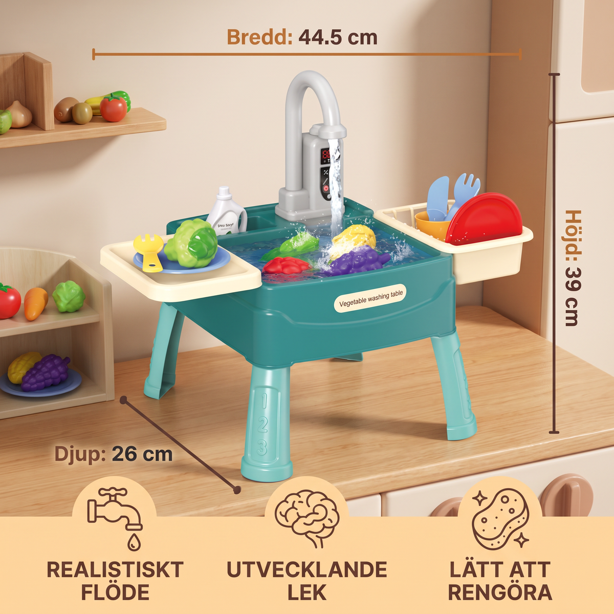 WaterWonder – Leksakskök Med Magisk Kran