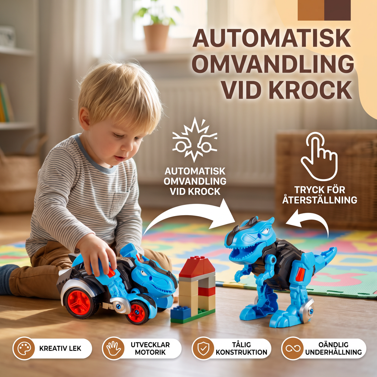 Förvandlingsbara Dinosauriebilar