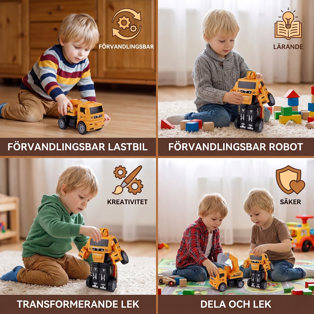 Förvandlingsbar Lastbilsleksak För Barn