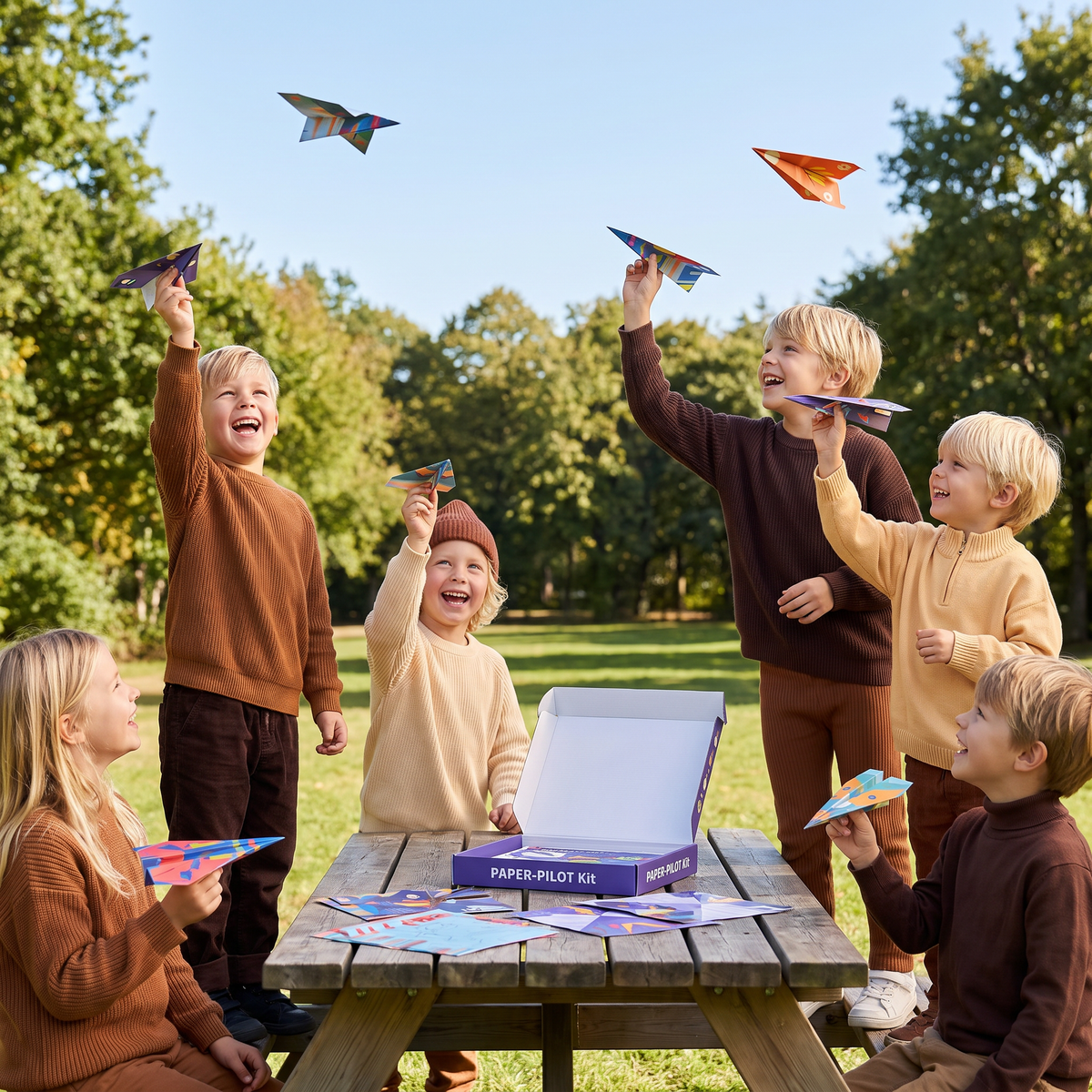 Origami-Pappersflygplansbyggset Med Instruktioner