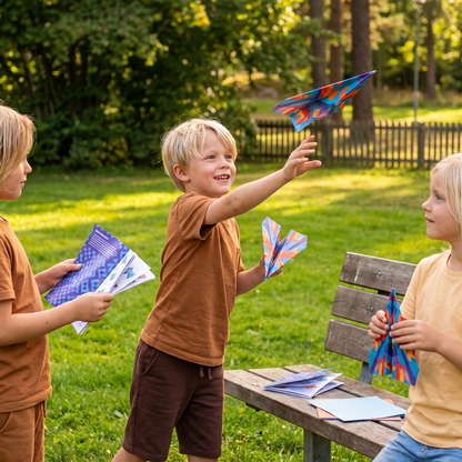 Origami-Pappersflygplansbyggset Med Instruktioner