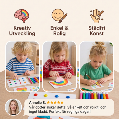 Kreativt Regnbågsfärgat Kludd- och Konstset
