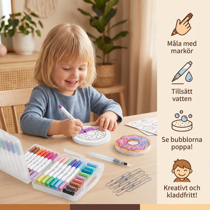 Kreativt svampmålningsset för barn – DIY-konstset med bubbeleffekt