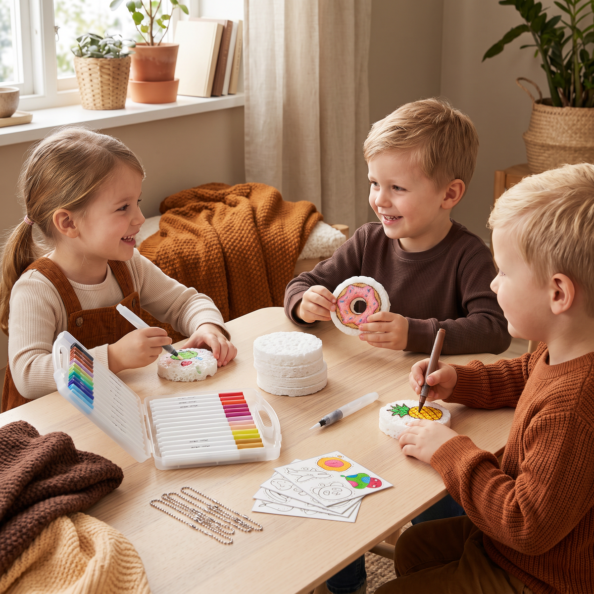 Kreativt svampmålningsset för barn – DIY-konstset med bubbeleffekt