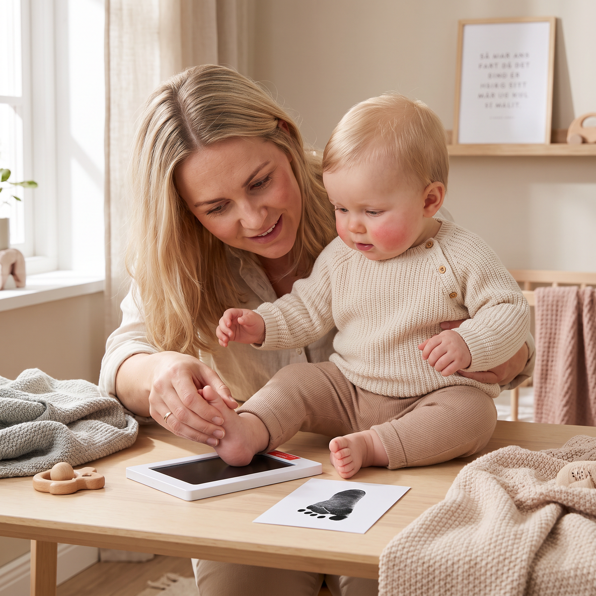 Baby Hand- och fotavtryckskit – minnesset för småbarn