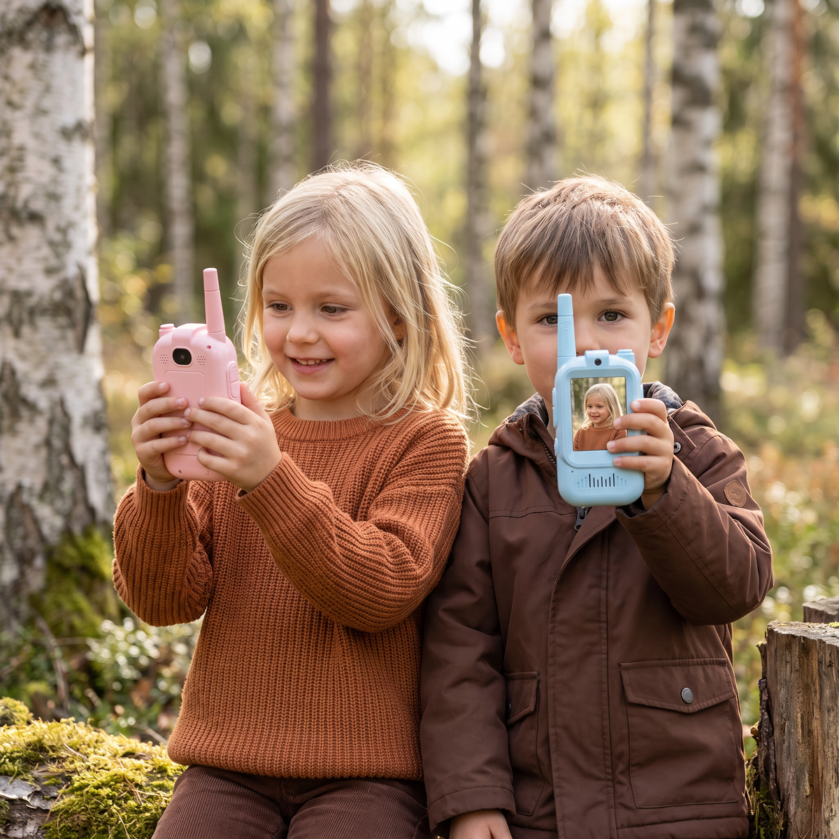 Set 2 Walkie-Talkies Video för Barn – Interkom med Kamera och Skärm