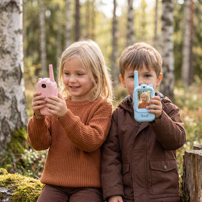 Set 2 Walkie-Talkies Video för Barn – Interkom med Kamera och Skärm