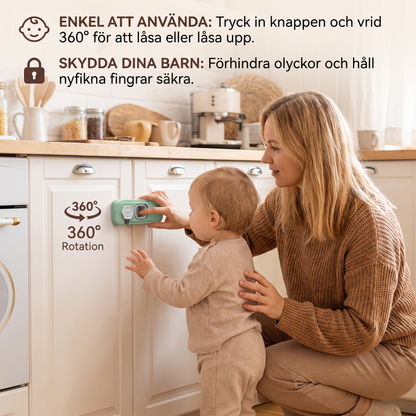 2-Pack Barnsäkerhetslås för Skåp, Kylskåp och Lådor – Multifunktionella Säkerhetslås för Bebisar och Barn