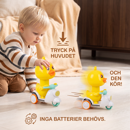 Gul Anka Push & Go – Åkleksak för Barn med Tryck och Kör-Funktion
