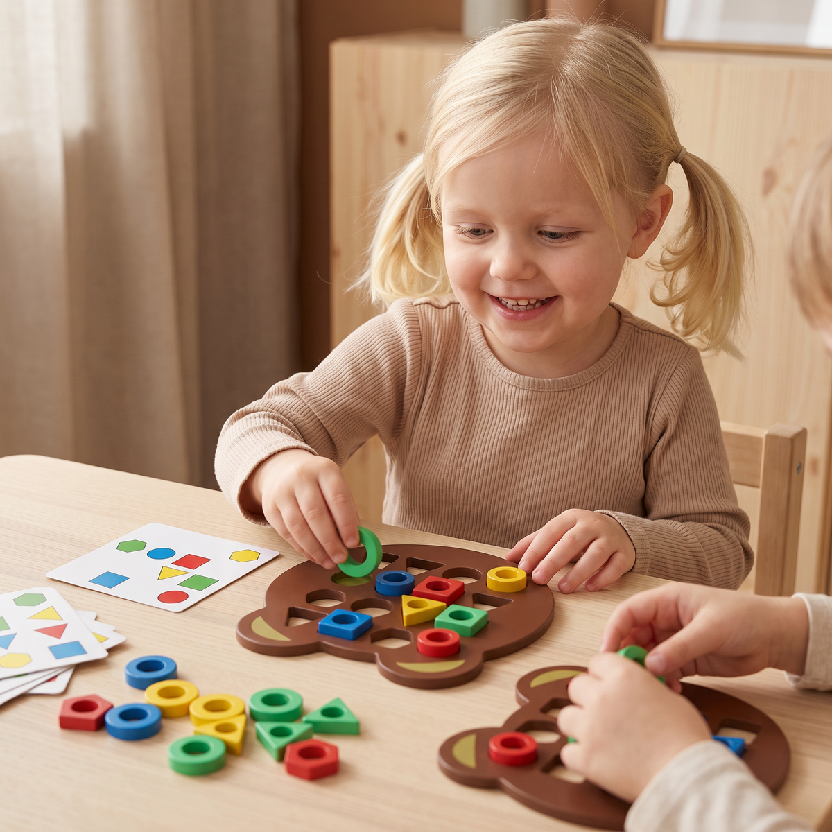 Färg- och formmatchningsspel för barn – Interaktiv pedagogisk leksak