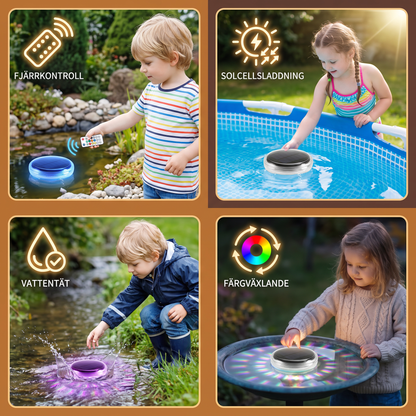 Flytande sol-LED-ljus med fjärrkontroll