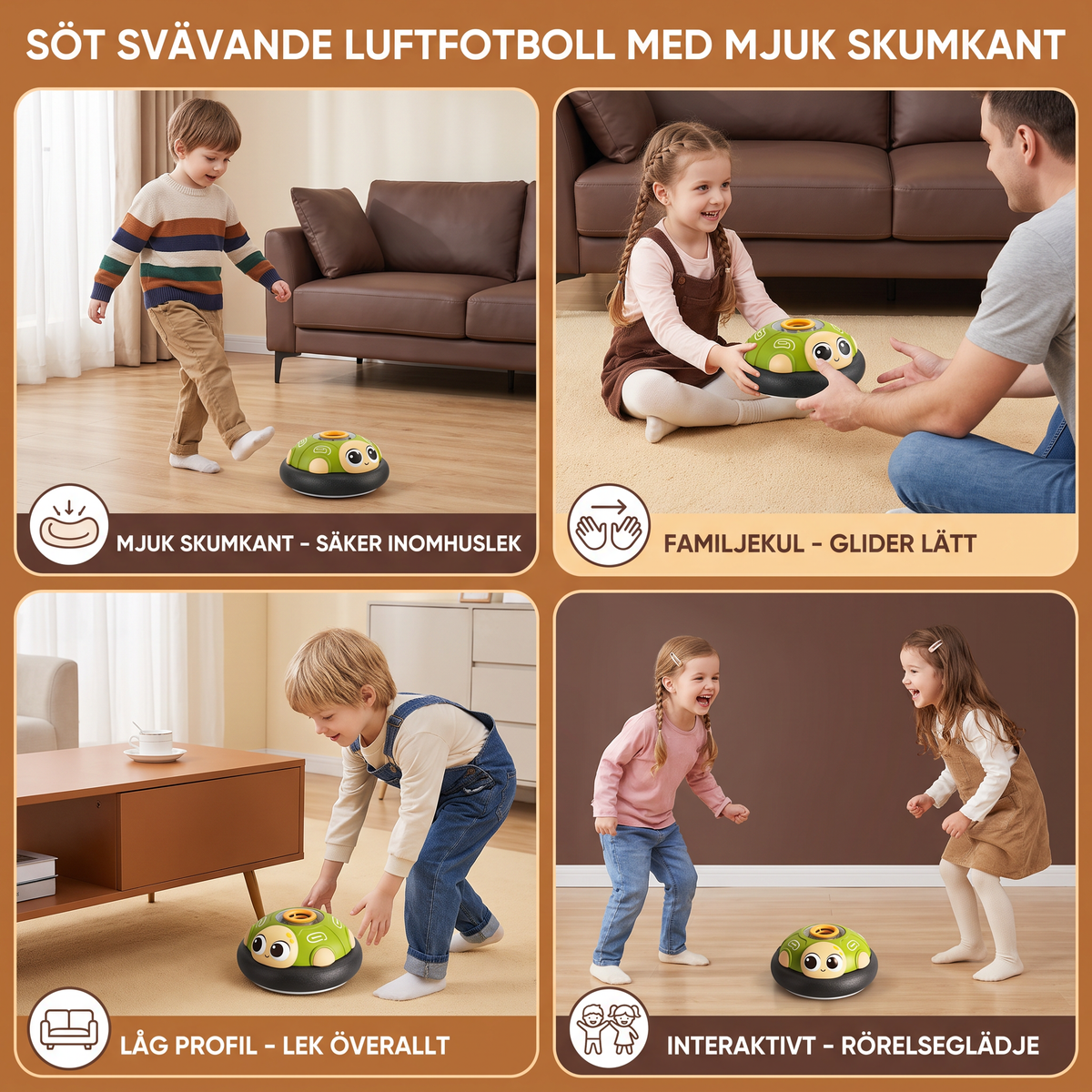 Söt Svävande Luftfotboll med Mjuk Skumkant