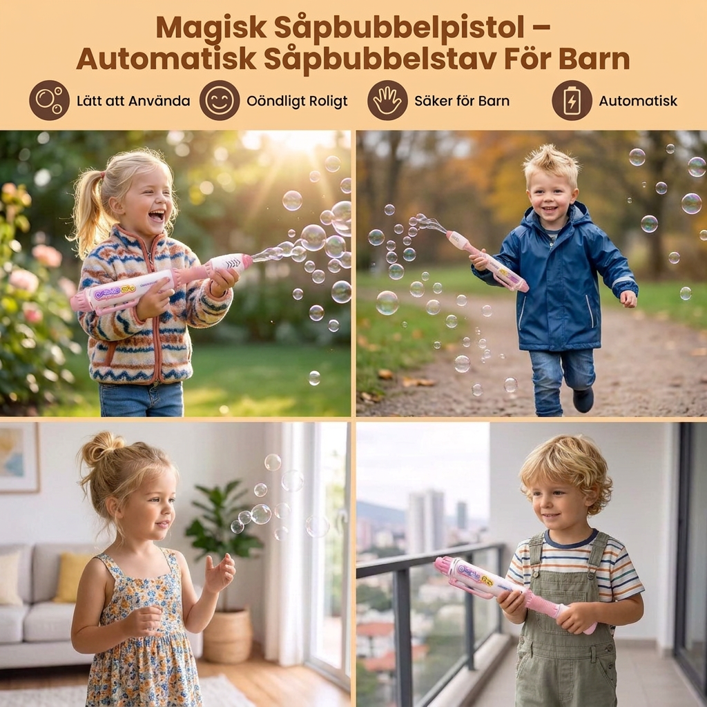 Magisk Bubbelpistolpenna – Automatisk Bubbelstav för Barn