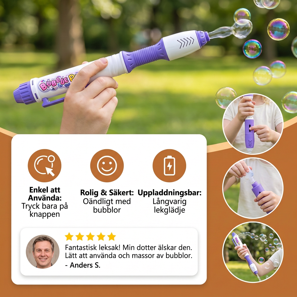 Magisk Bubbelpistolpenna – Automatisk Bubbelstav för Barn