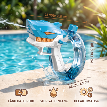 Elektrisk Hajvattenpistol för Barn – Helautomatisk Vattenpistol för Rolig Lek under Varma Sommardagar