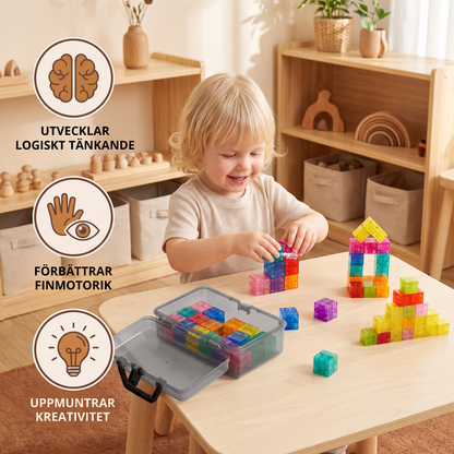 Montessori Kubbyggsats För Barn