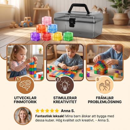Montessori Kubbyggsats För Barn