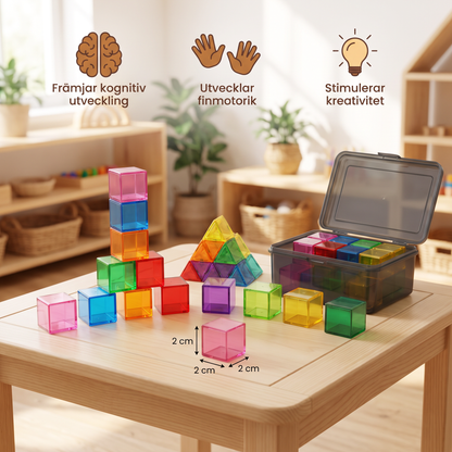 Montessori Kubbyggsats För Barn