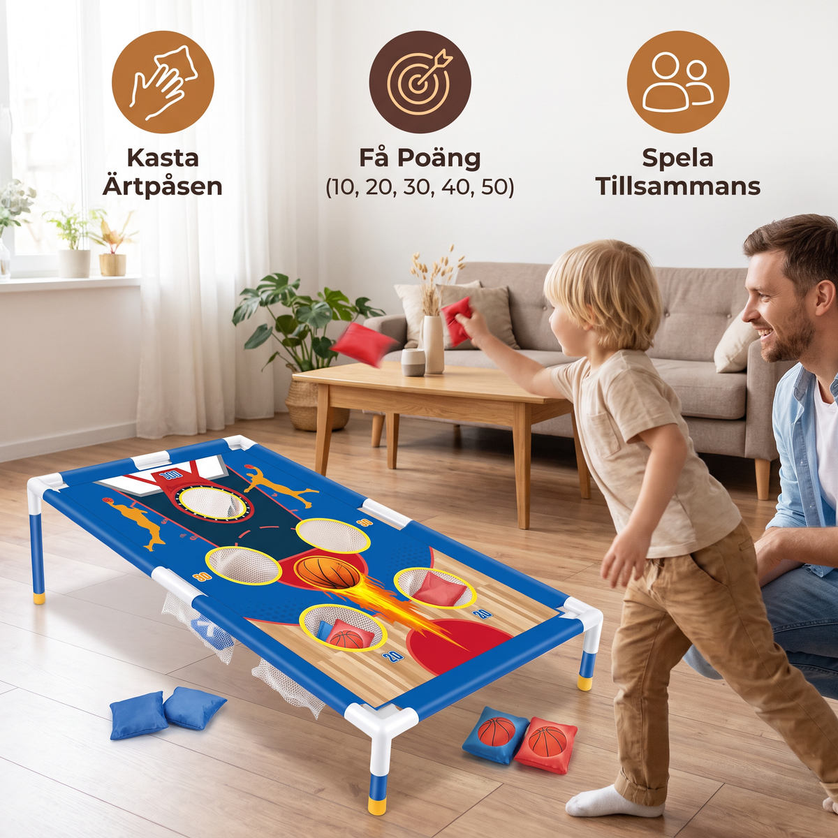 Ärtpåsekastningsspel – Familjespel för Inomhus- och Utomhusbruk