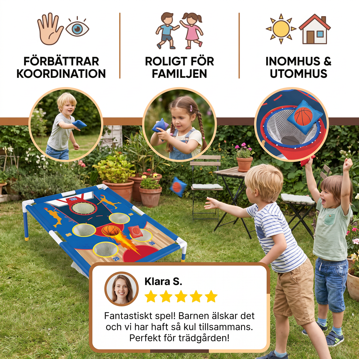 Ärtpåsekastningsspel – Familjespel för Inomhus- och Utomhusbruk