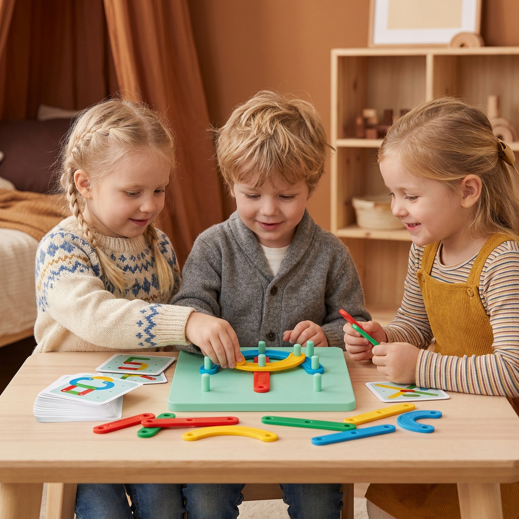 Pedagogiskt Byggset med Magnetiska Bokstäver och Siffror