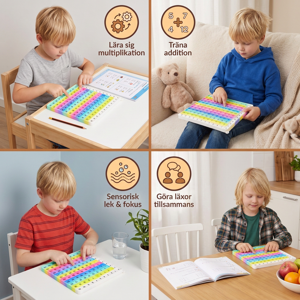 Rainbow Pop Math – Lärleksak för Multiplikation med Fidget-Effekt