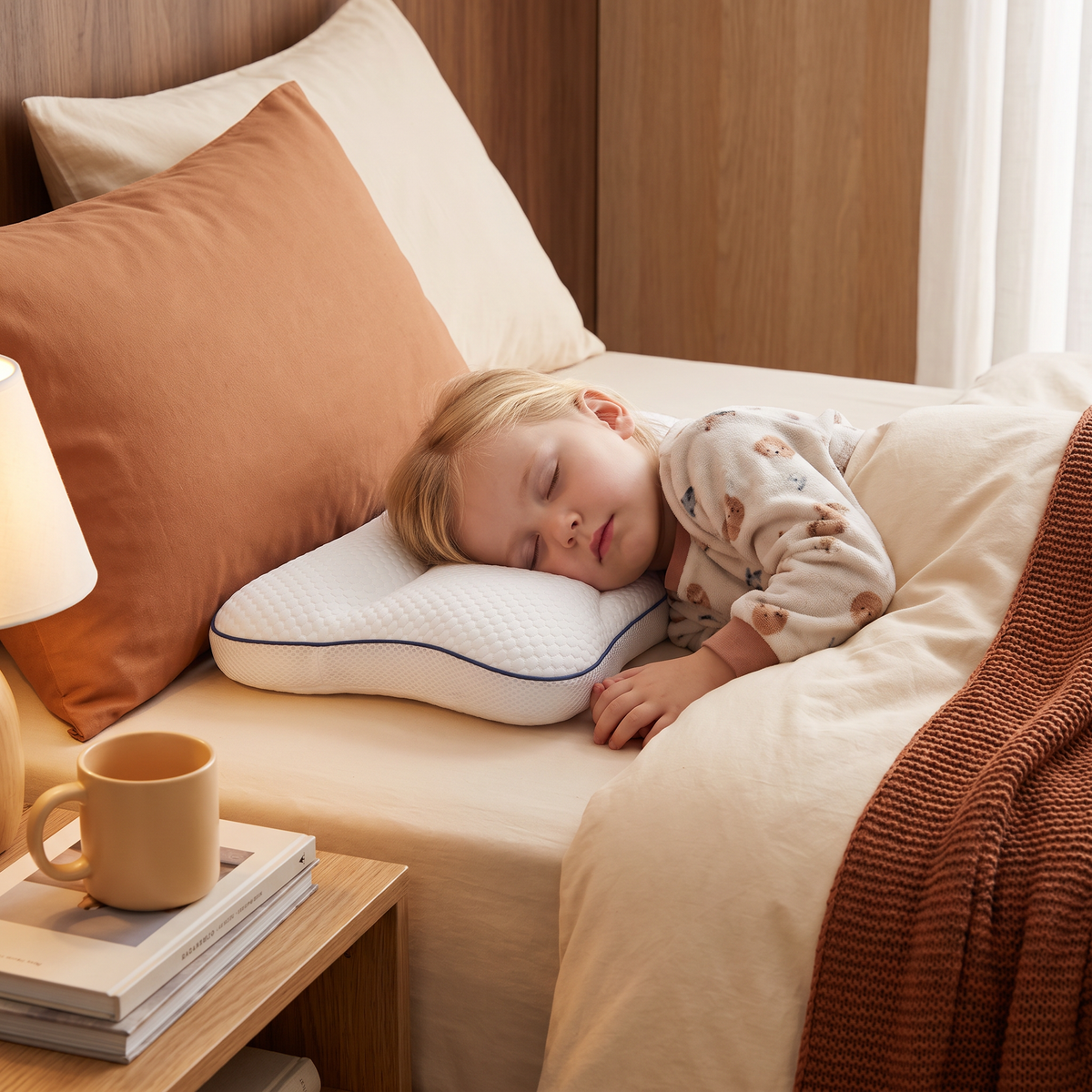 Ergonomisk Barnkudde i Memory Foam med Nackstöd
