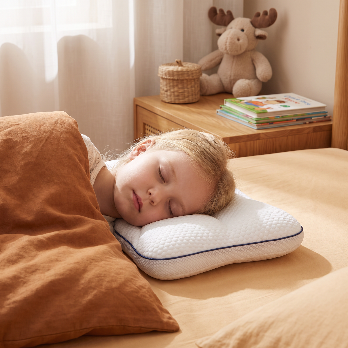 Ergonomisk Barnkudde i Memory Foam med Nackstöd