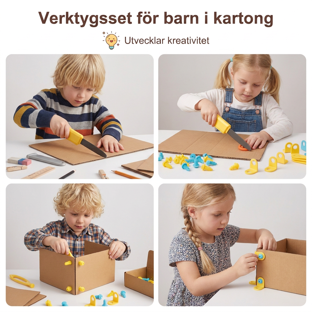 Verktygsset för barn i kartong