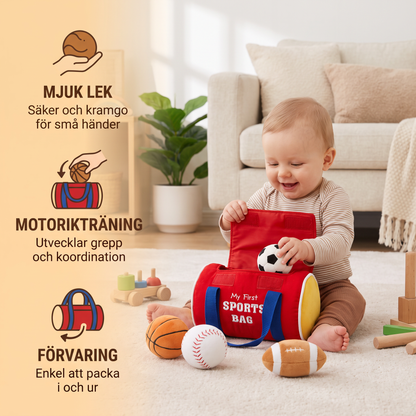 Mitt Första Sportplushset – Mjuk Leksak För Bebisar