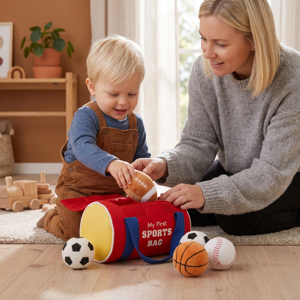 Mitt Första Sportplushset – Mjuk Leksak För Bebisar