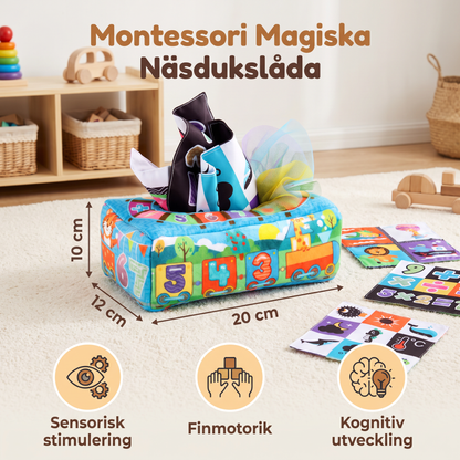 Montessori Magiska Näsdukslåda – Sensorisk Leksak För Bebisar