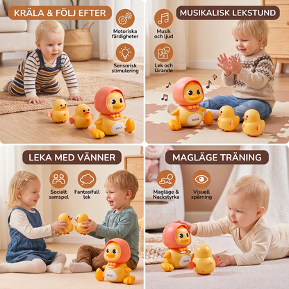 Musikalisk Anfamilj – Kryp- och Lärleksak med Musik för Bebisar