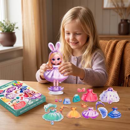 Magnetiskt påklädningsset med utbytbara kläder