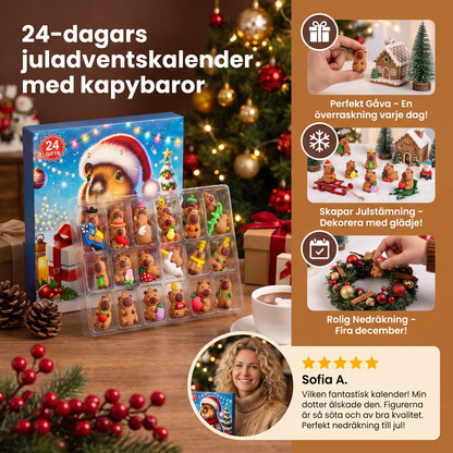 24-dagars juladventskalender med kapybaror – 24 söta minifigurer
