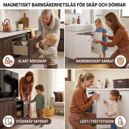 Magnetiskt Barnsäkerhetslås För Skåp Och Dörrar