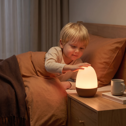 Äggformad LED-nattlampa I Silikon