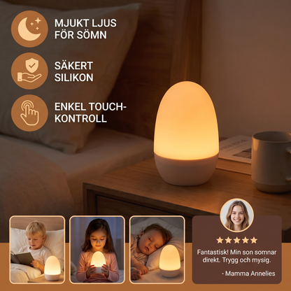 Äggformad LED-nattlampa I Silikon