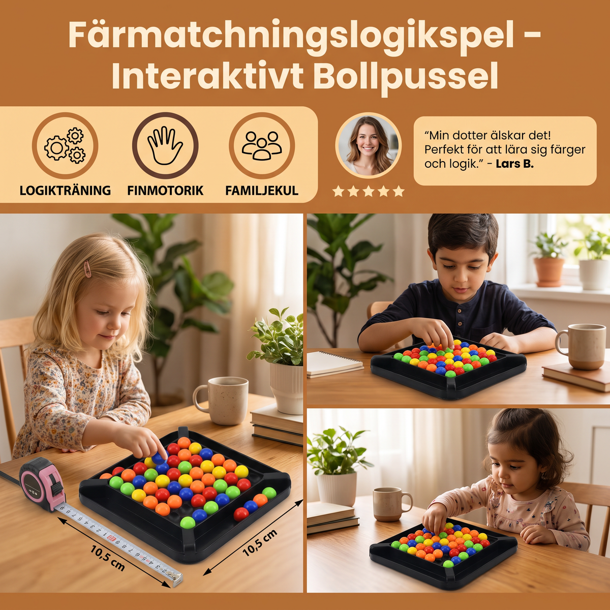 Färmatchningslogikspel – Interaktivt Bollpussel För Barn & Vuxna
