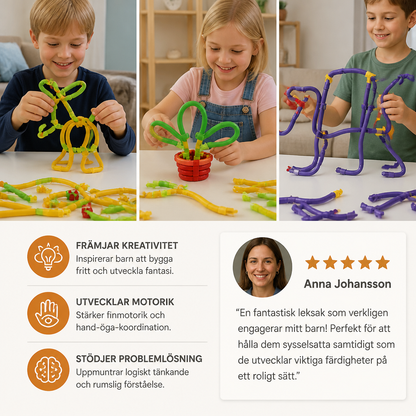 DIY Twisty Sticks – Kreativt 3D-byggset och STEM-konstruktionsset