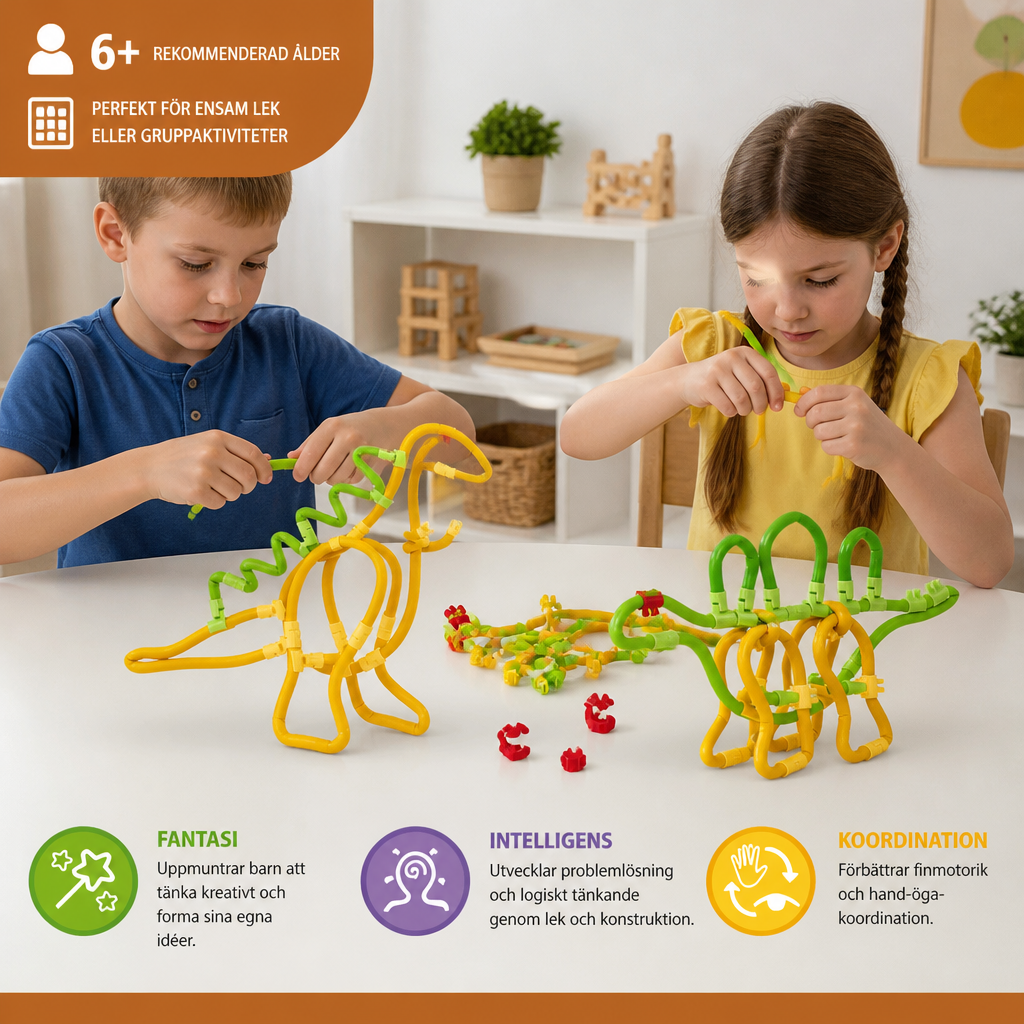 DIY Twisty Sticks – Kreativt 3D-byggset och STEM-konstruktionsset