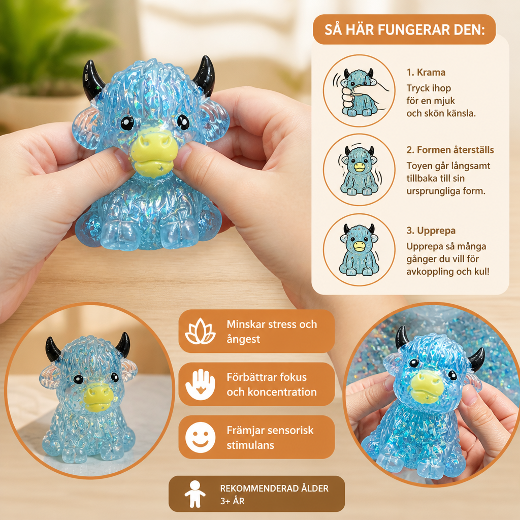 Mini Highland-ko Squishy – Antistressleksak