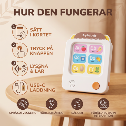 Interaktiv Engelsk Flashkortsläsare för Barn – Pedagogisk Leksak för Lärande