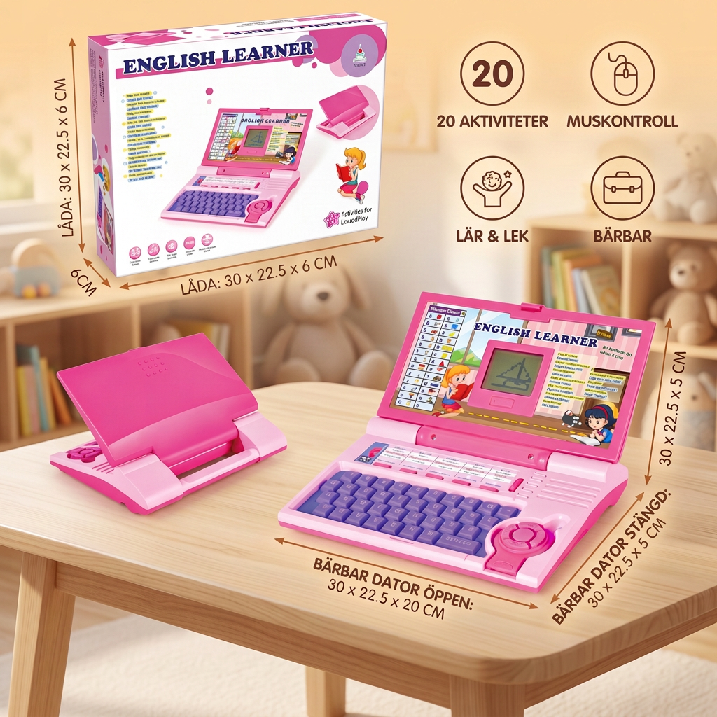 Interaktiv lärlaptop för barn