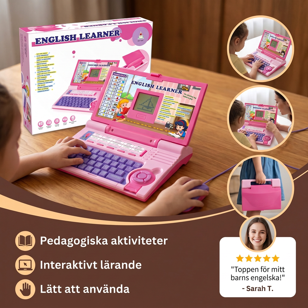 Interaktiv lärlaptop för barn