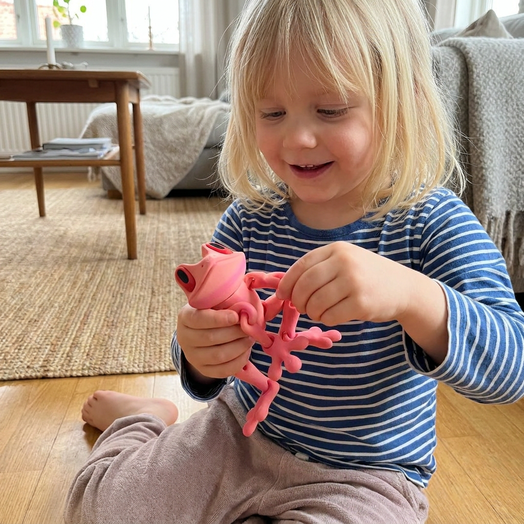 3D-printad magnetisk flexibel groda-fidgetleksak
