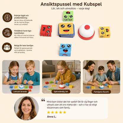 Ansiktspussel med Kubspel